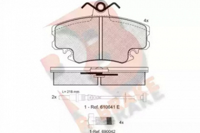 R BRAKE rb0993700 -  Комплект тормозных колодок, дисковый тормоз